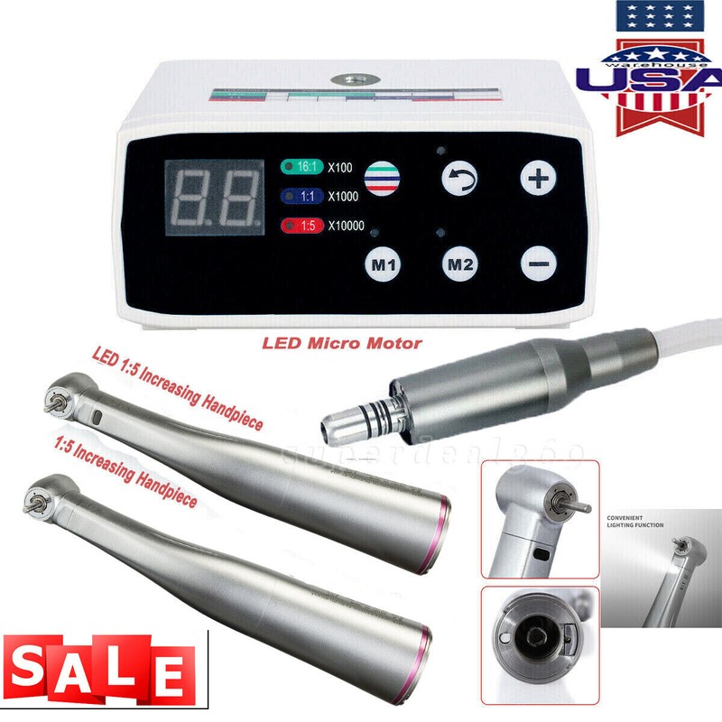 NEW Dental Electric Brushless LED Micro Motor15 Increasing Handpiece 1:1 st gallery