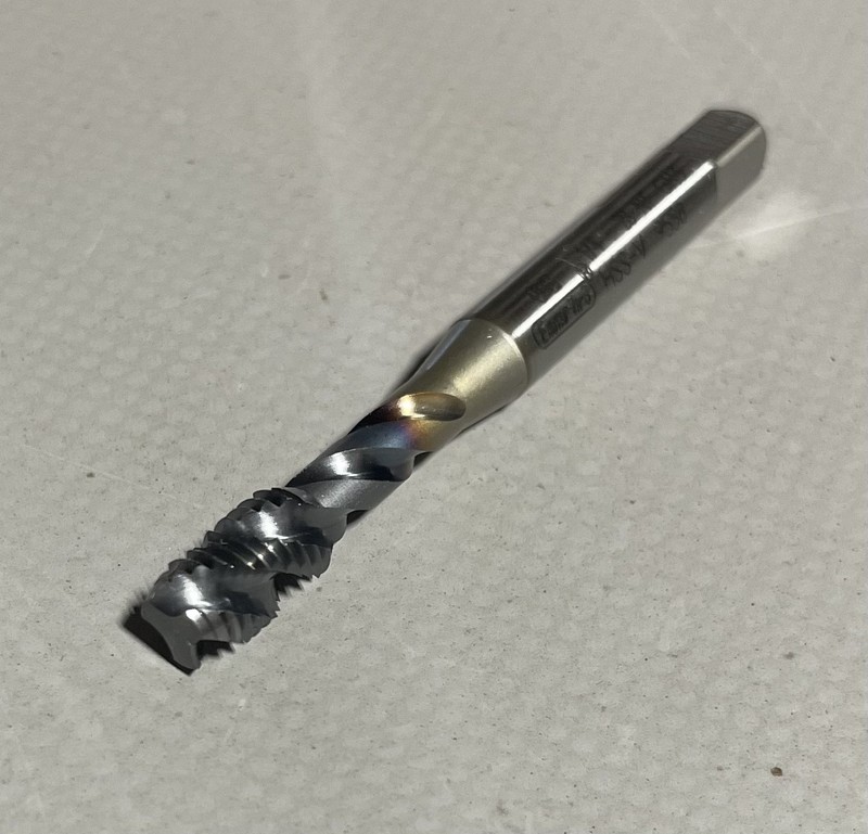 OSG 1732708 1/4-28 Spiral Flute Tap GH3 3fl Bottoming TiCN gallery