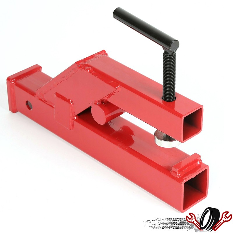 Red Clamp On Trailer Hitch 2″ Ball Mount Receiver Deere Bobcat Tractor Bucket