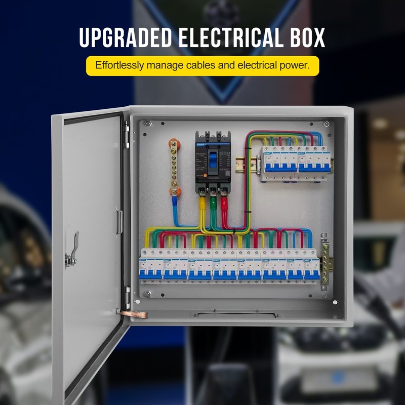 GARVEE Multi-Sizes IP66 Steel Electrical Enclosure Box w/ Lock & Waterproof Seal gallery