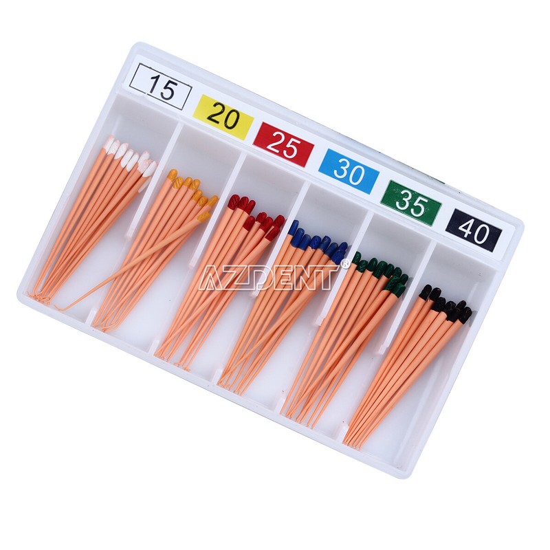AZDENT Dental Gutta Percha Points Taper 0.02/0.04/0.06 15#-40# For Endo Use gallery