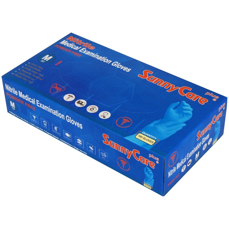 1000 SunnyCare #8202 Nitrile Exam Gloves Chemo-Rated (Powder Free Vinyl Latex) M gallery