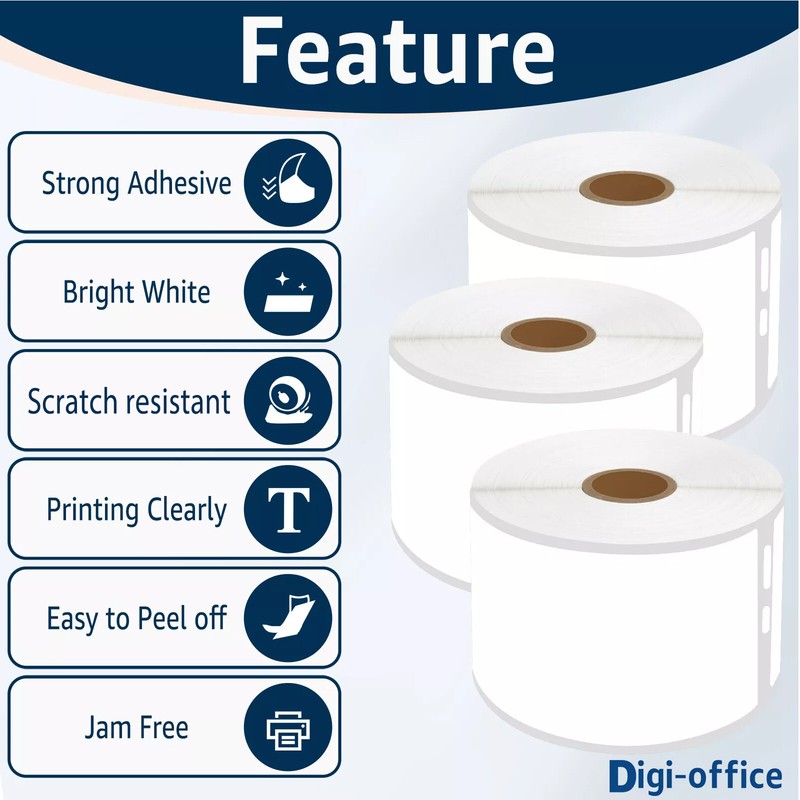 12Rolls 59mmx102mm Large White Shipping 300 Labels 30256 For Dymo LabelWriter gallery