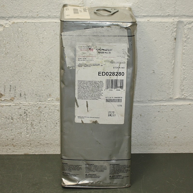 50 lbs Lincoln Stick Electrode Excalibur 7018MR, 3/32″ x 14″, Welding, E7018 AWS