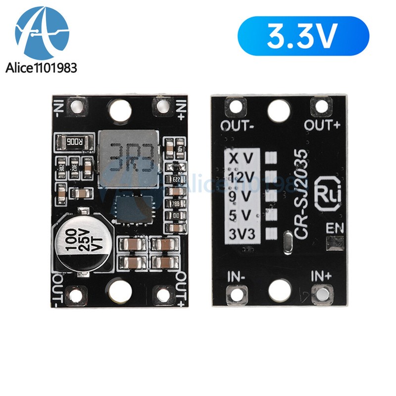 DC-DC Automatic Buck Boost Module 3-20V to 3.3V/5V/12V Step up down Power Module