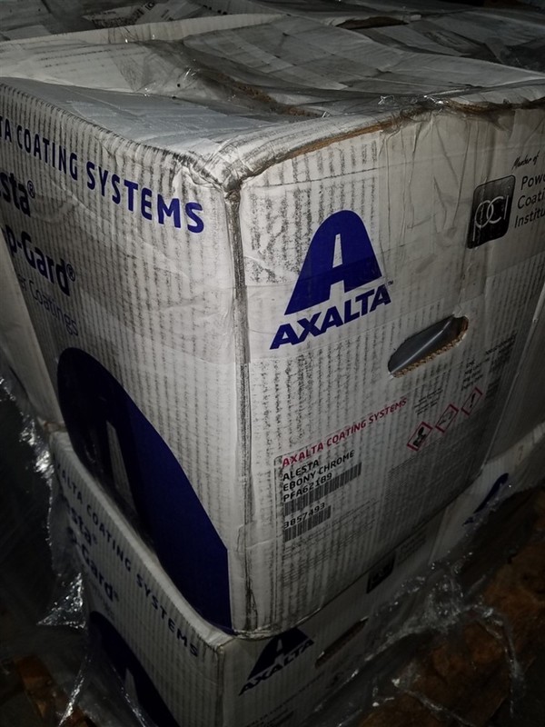 50 Lb Box Axalta Coating Systems Alesta Ebony Chrome Powder Coating Old Stock