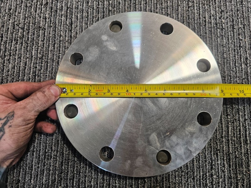 Chandan India 4” BLRF #150 B16.5 F316/316L SA/A182 CH-23441, 9" Dia Blind Flange gallery