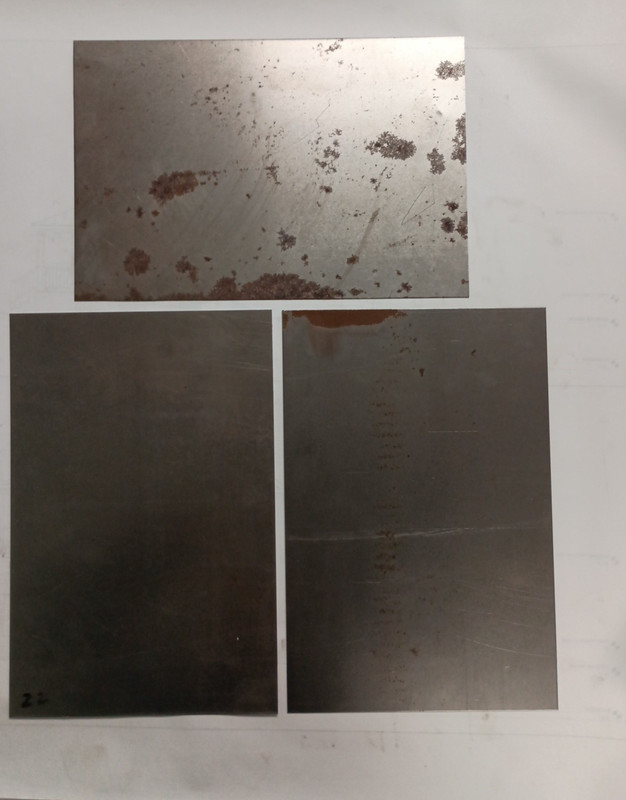 20 GA SHEET METAL COLD ROLL 3 PC 8" X 12" 2 NDS REDUCED PRICE HAS SURFACE RUST gallery