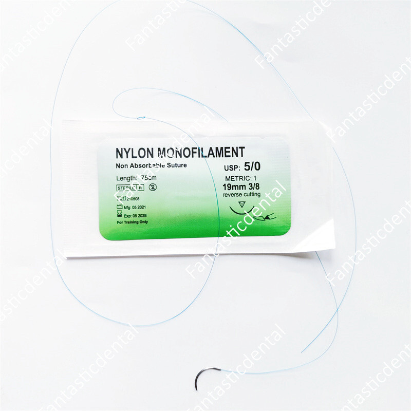 Training Sutures Dental Nylon Monofilament 3-0 4-0 5-0 Reverse Cut Study gallery