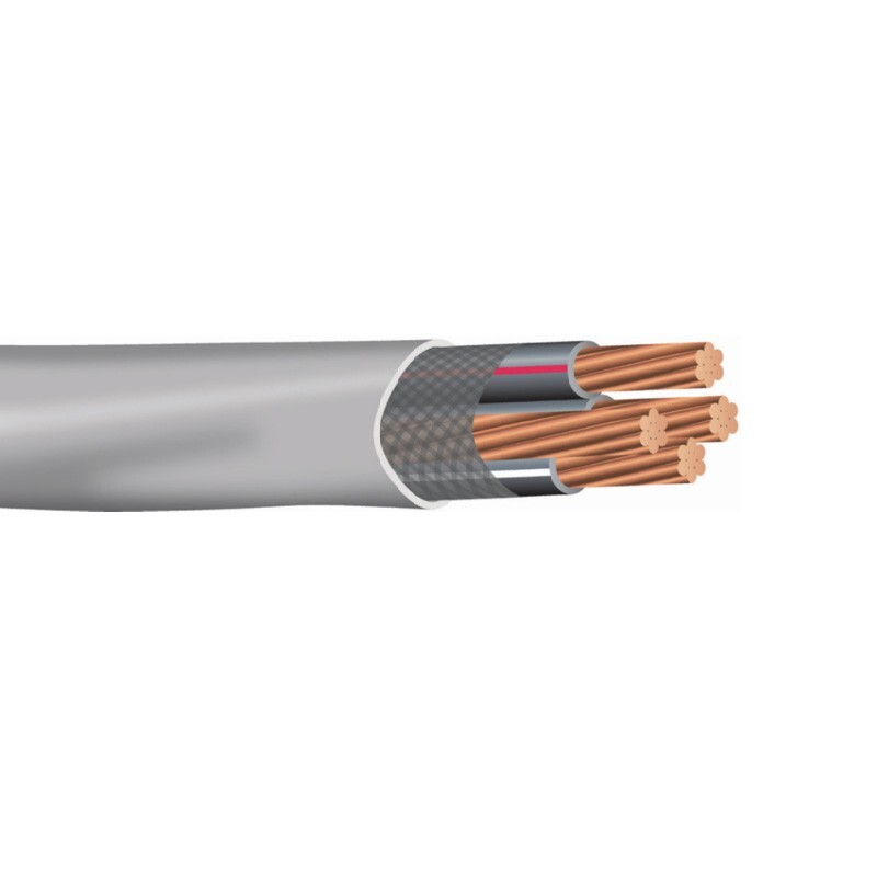 1-1-1-3 Copper SER Service Entrance Cable PVC Jacket Gray (150 Amp) 600V