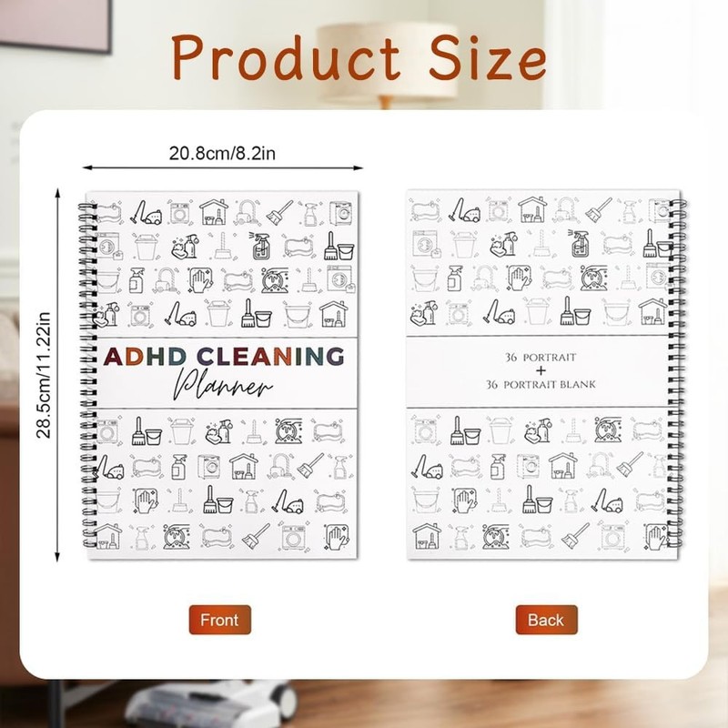 ADHD Cleaning Planner for Adults & Teens – Undated Daily Weekly Monthly Yearly gallery