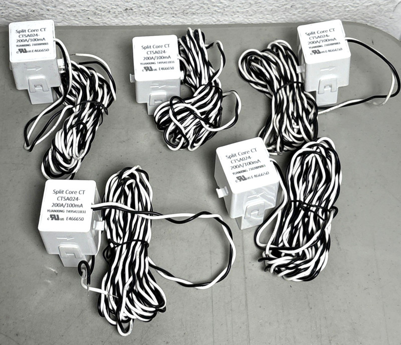 (5) Yuanxing CTSA024 – 200A/100mA Split-Core CT Current Transformer – Set of 5