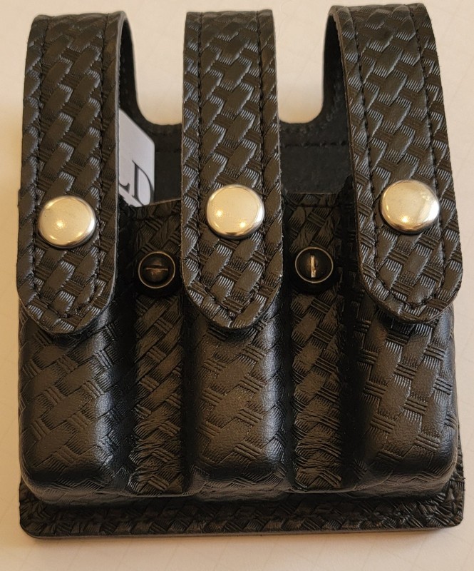 Gould & Goodrich K6303W 3 Magazine Pouch Black Basketweave Fits Glock 17, 22, 31