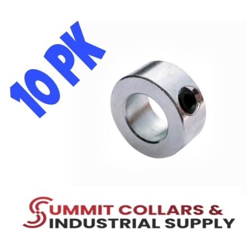 SOLID SET SCREW SHAFT COLLARS, ZINC 1/8 ID to 3" ID, YOU PICK size and quantity gallery