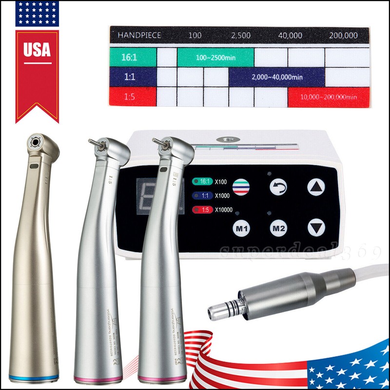 NEW Dental Electric Brushless LED Micro Motor15 Increasing Handpiece 1:1 st gallery