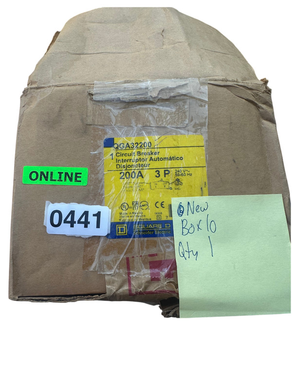 Square D QGA32200 PowerPact Q-Frame Circuit Breaker | 200A | 3-Pole | 240V | I-L