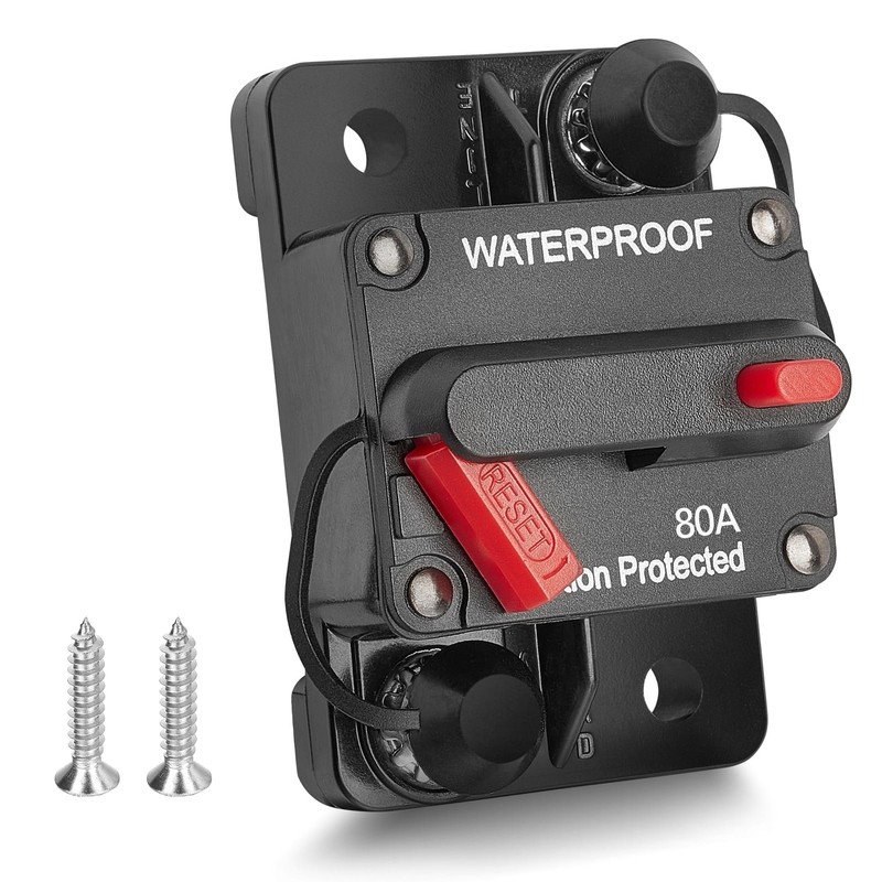 RED WOLF 80Amp Circuit Breaker for Boat Trolling Motor Marine ATV Vehicles St…