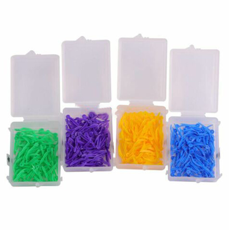 100Pcs FDA CE 400pcs Dental Plastic Wedges With Dental Holes 4 Colors 4 Sizes gallery