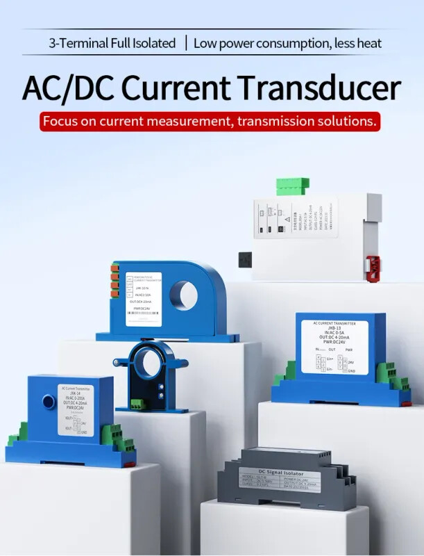 Current Sensor Transducer 4-20mA RS485 AC 0-100A 0-200A 0-300A to 0-10V 0-5V gallery