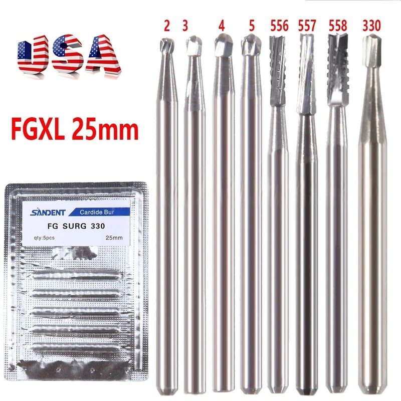 Cross Cut Lindemann Tungsten Carbide FG Dental Bur 25mm, Bone Surgery gallery