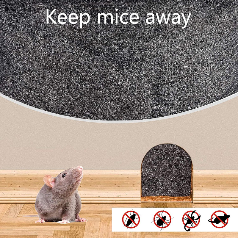 Steel Wool for Mice Control - |15FT (150G)| - Steel Wool 0000 Fill Fabric Fine W gallery