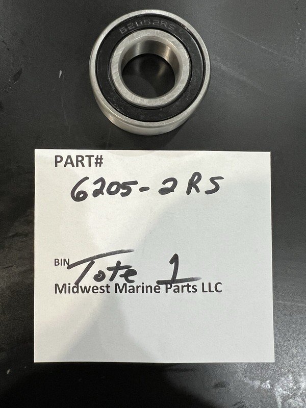 (5) 6205-2RS Premium Rubber Seal Ball Bearing 25x52x15 NOS(NewOldStock) T1
