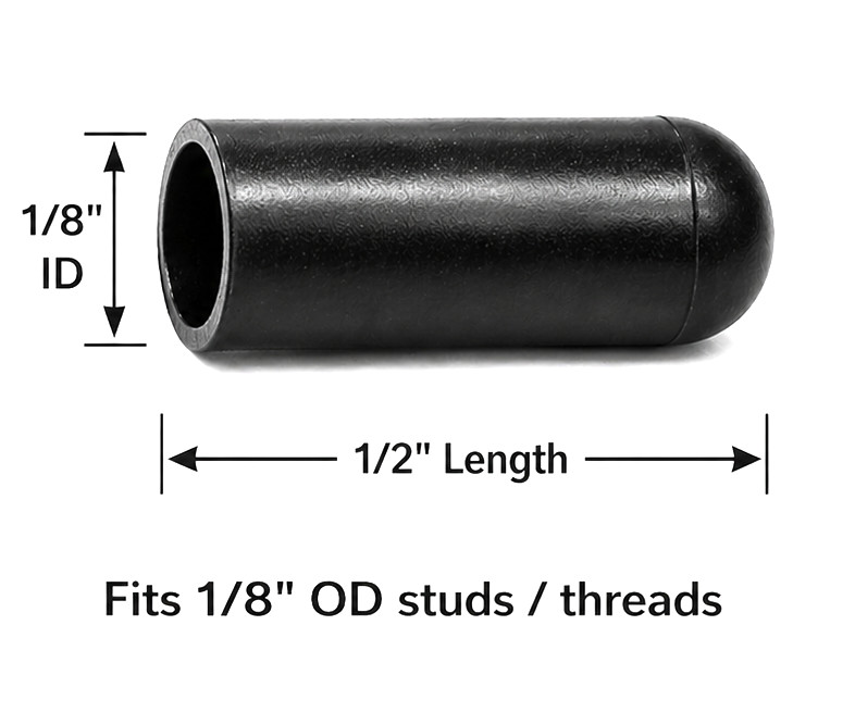 1/8" x 1/2" Silicone Vacuum Caps Blanking Caps Masking Caps Tubing Caps gallery