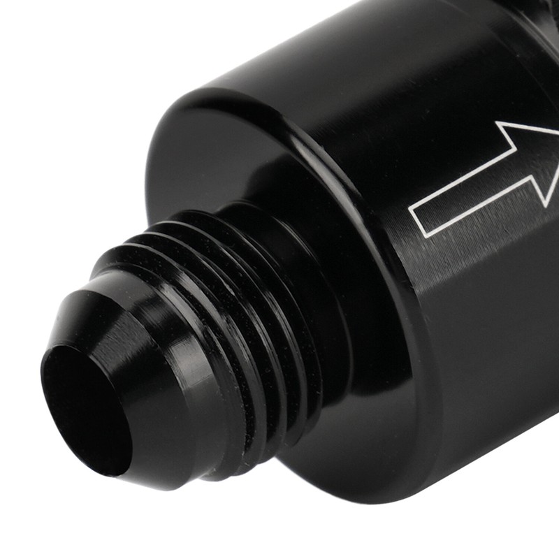 Black Aluminium -6 AN to AN6 Flare Inline Check Valve -Black gallery