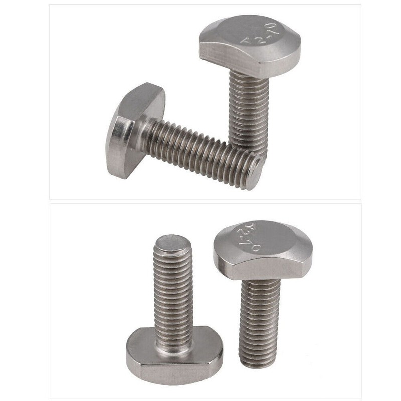 T-Slot Bolts T Track Bolts M5 M6 M8 M10 M12 12mm to 70mm long A2 Stainless Steel gallery