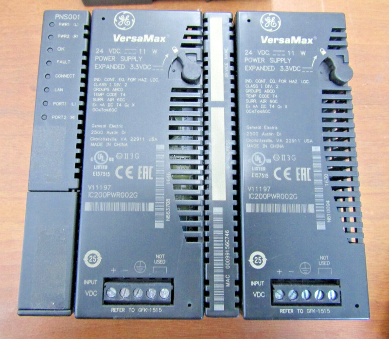 🔥GE VERSAMAX IC200PNS001-AC PROFINET INTERFACE W/2 POWER SUPPLYS IC200PWR002G
