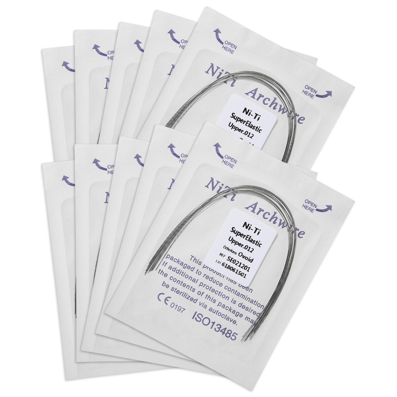 100pcs 10packs Dental Orthodontic Super Elastic Niti Arch Wire Round Ovoid Form