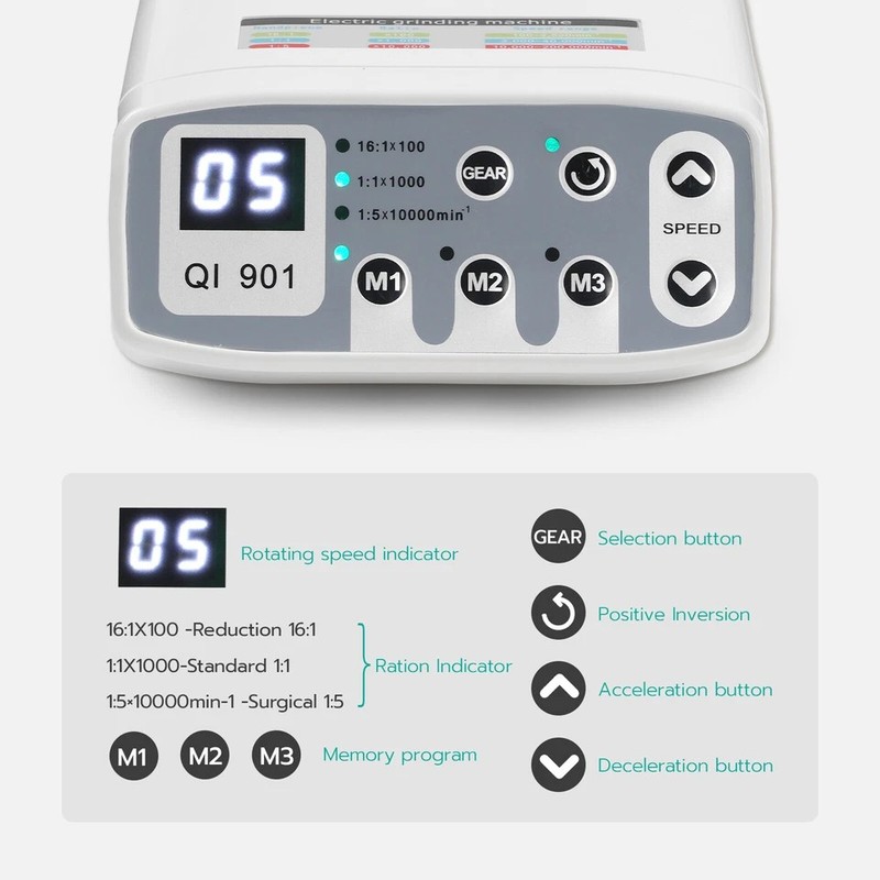 Dental LED Brushless fit 1:1/1:5/16:1 Electric Micro Motor Internal E-type 4HOLE gallery