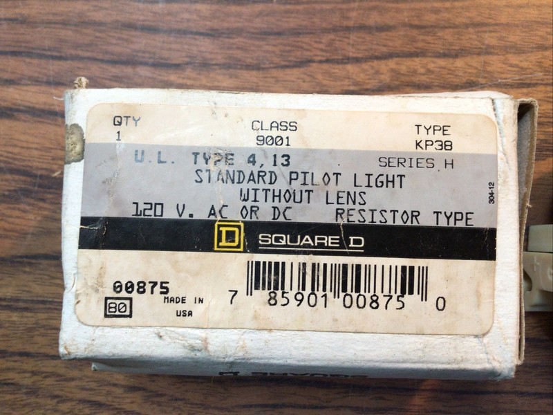 Square D Standard Pilot Light Without Lens 9001 KP38 (TA24SG) gallery