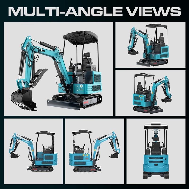 1.8 Ton Mini Excavator Digger Hydraulic Thumb Pioneer Kubota Diesel CA Spot gallery