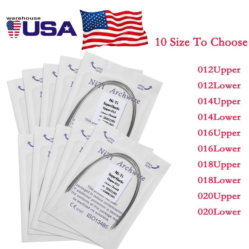 100PCS Dental Orthodontic NITI Arch Wire Round Super Elastic NITI Ovoid Form USA gallery