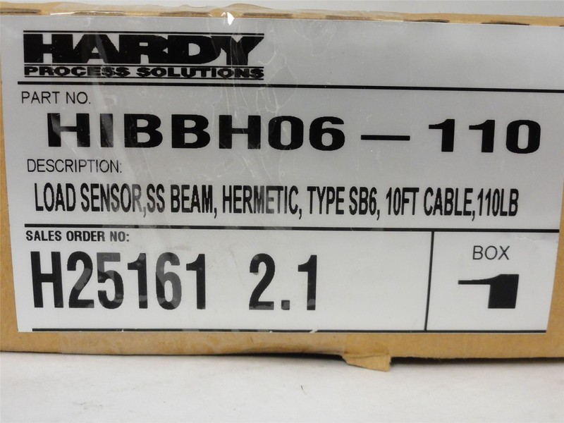 236444 New-No Box; Hardy HI BBH06-110 Load Sensor; 110LB; 10Ft Cable; Type SB6 gallery