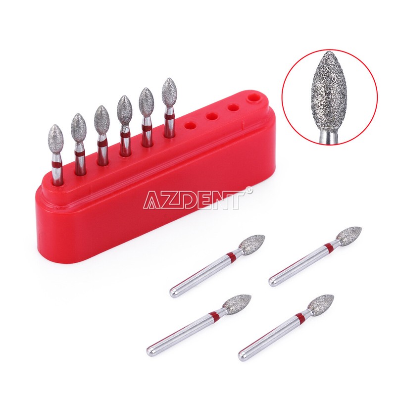 10pcs/kit Dental FG Diamond Burs Football #368-023F Fine Red AZDENT gallery
