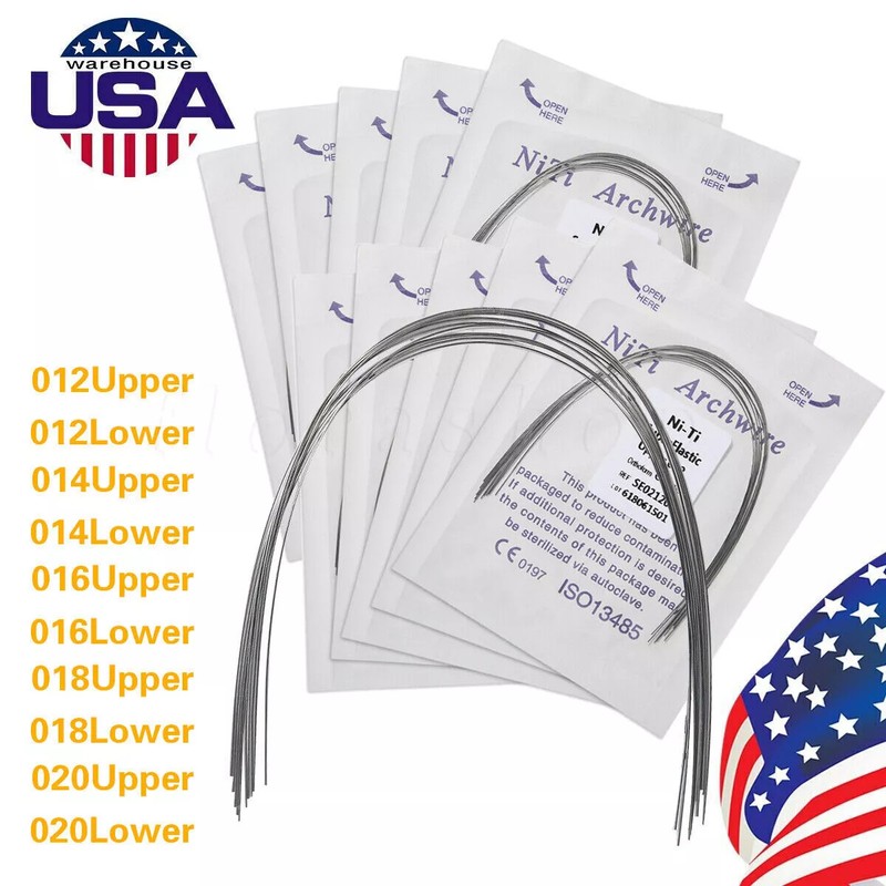 100PCS Dental Orthodontic NITI Arch Wire Round Super Elastic NITI Ovoid Form USA gallery