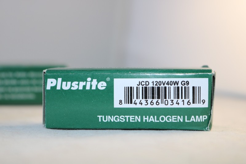 Lot of 9 Plusrite JCD Tungsten Halogen Lamps, 120V, 40W JCD120V40W G9 gallery