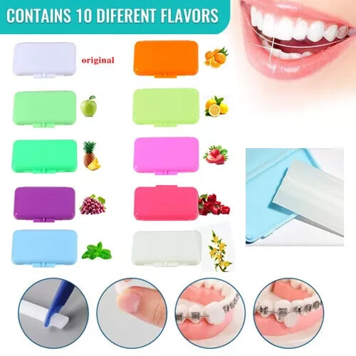 1 - 100 Packs cera ortodoncia dental Bracket Braces Gum Irritation Sabor a fruta gallery