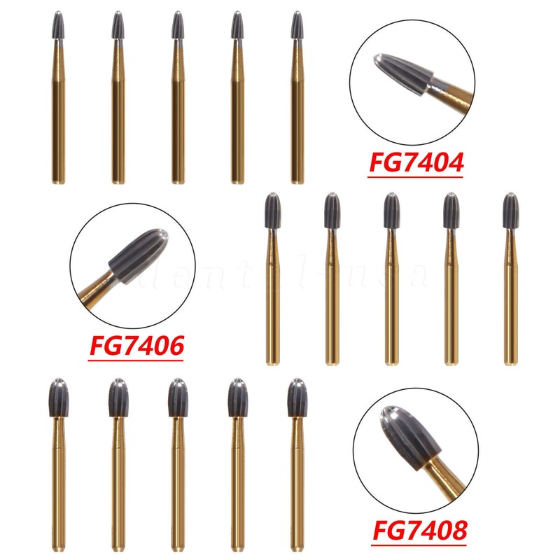 Dental Carbide Burs Trimming & Finishing Egg Football FG 7404 7406 7408 gallery