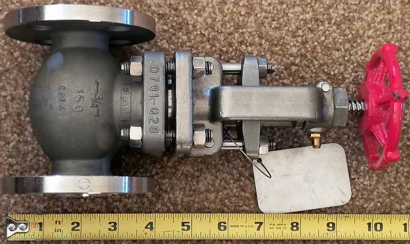 Ladish 7272 3/4″ Class 150 CF8M Globe Valve Flanged NOS