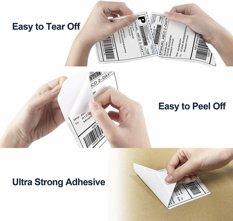 500x Fanfold Direct Thermal Shipping Labels for Zebra & Rollo Printers 4" x 6" gallery