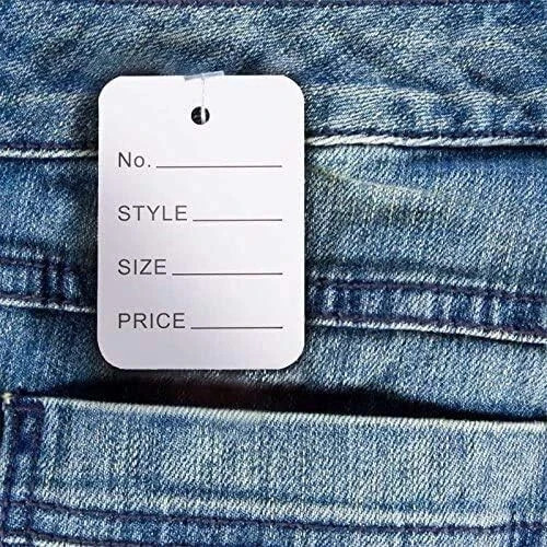 1000Pcs Price Tags White Clothing Tags for Retail Small Kraft Paper Tags Label gallery