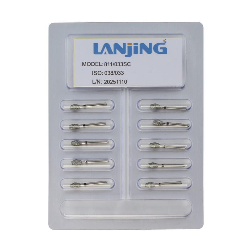 Multi-Use Dental Diamond Burs FG 811/033SC Occlusal Barrel Super Coarse Grit gallery