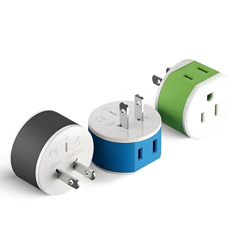 Japan Philippines Power Plug Adapter with 2 USA Inputs – Travel 3 Pack – Type