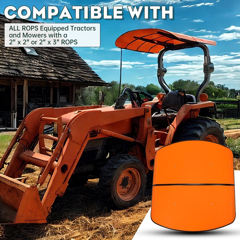 For Kubota, Kioti, Agco Tuff Top Tractor Canopy 48-3/8" X 48-3/8" -Orange gallery