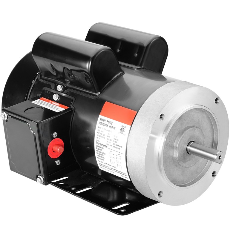 2HP Electric Motor 1725RPM AC 115V/230V 56C Frame 1-Phase 5/8" Keyed Shaft gallery