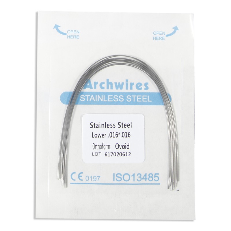 Dental Ortho Arch Wires Super Elastic Niti Stainless Steel Round Rectangular DL