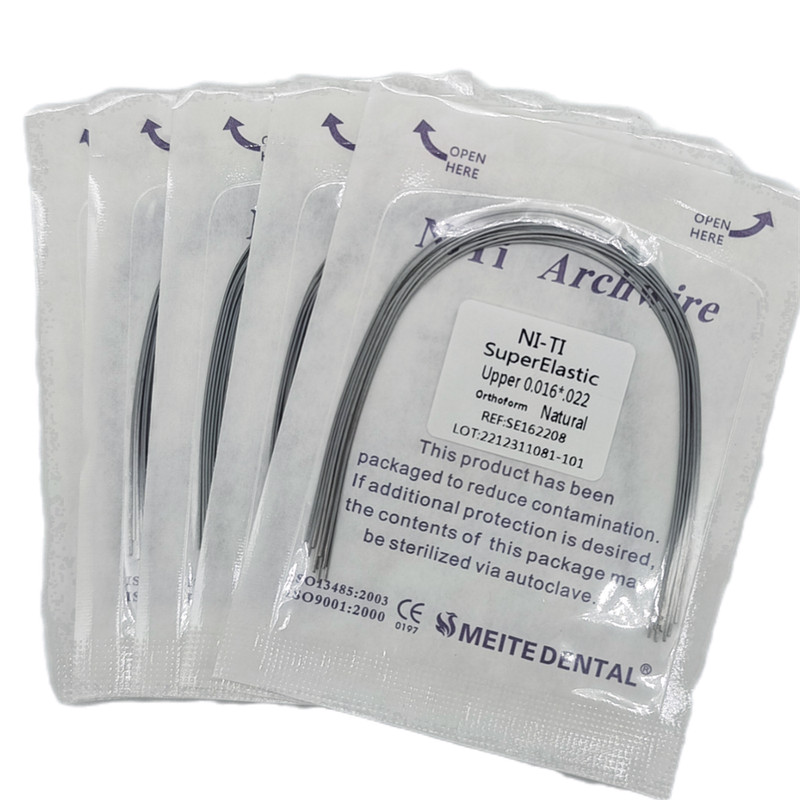 Dental Orthodontic Arch Wire Super Elastic Niti Round Rectangular Natural Form gallery
